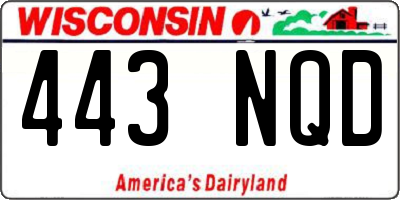 WI license plate 443NQD