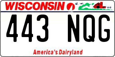 WI license plate 443NQG