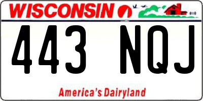 WI license plate 443NQJ