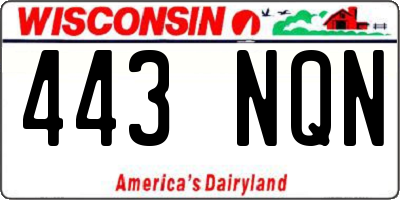 WI license plate 443NQN