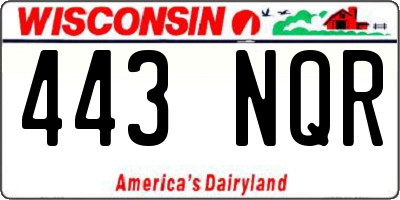 WI license plate 443NQR