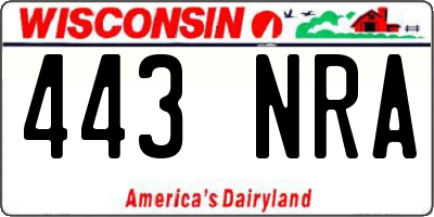 WI license plate 443NRA