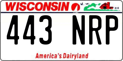 WI license plate 443NRP