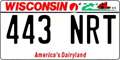WI license plate 443NRT
