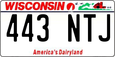WI license plate 443NTJ