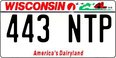 WI license plate 443NTP