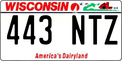 WI license plate 443NTZ