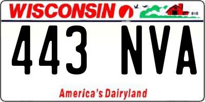 WI license plate 443NVA