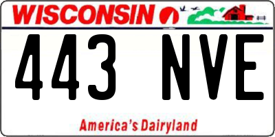 WI license plate 443NVE