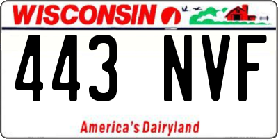 WI license plate 443NVF