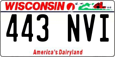 WI license plate 443NVI