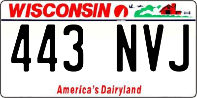 WI license plate 443NVJ