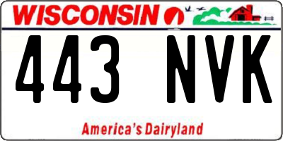 WI license plate 443NVK