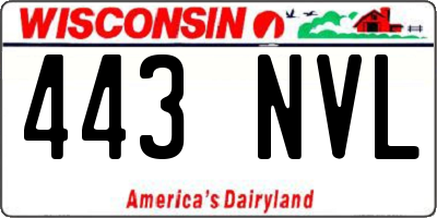 WI license plate 443NVL