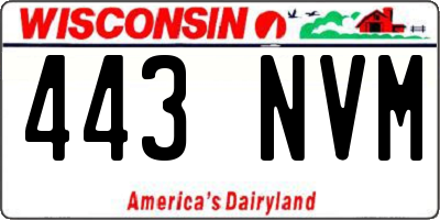 WI license plate 443NVM