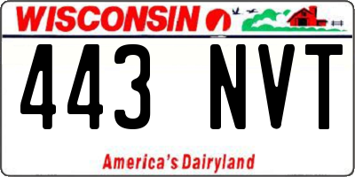 WI license plate 443NVT