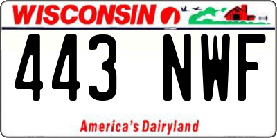WI license plate 443NWF