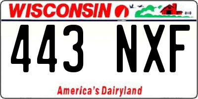 WI license plate 443NXF