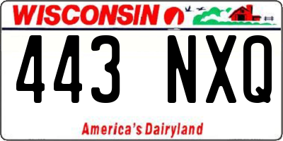 WI license plate 443NXQ