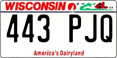 WI license plate 443PJQ