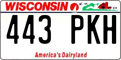 WI license plate 443PKH