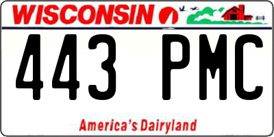 WI license plate 443PMC