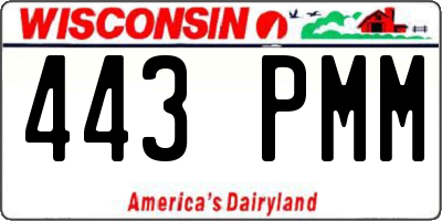 WI license plate 443PMM