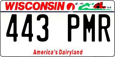 WI license plate 443PMR