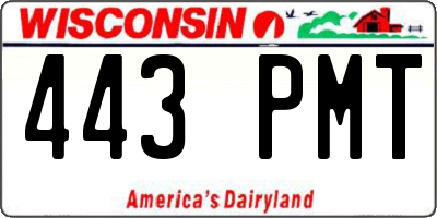 WI license plate 443PMT