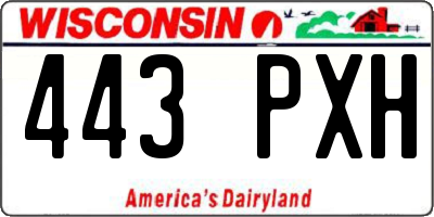 WI license plate 443PXH