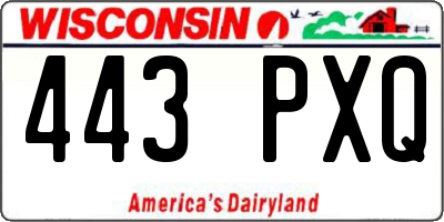 WI license plate 443PXQ