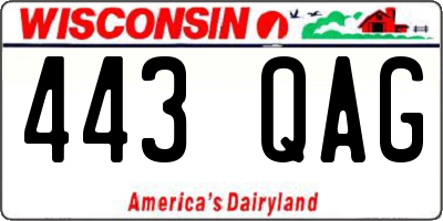 WI license plate 443QAG