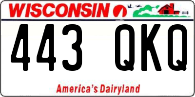 WI license plate 443QKQ