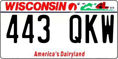 WI license plate 443QKW