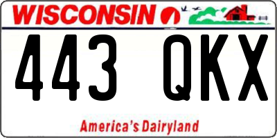 WI license plate 443QKX