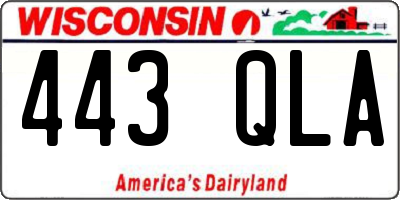 WI license plate 443QLA