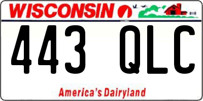 WI license plate 443QLC