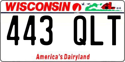 WI license plate 443QLT