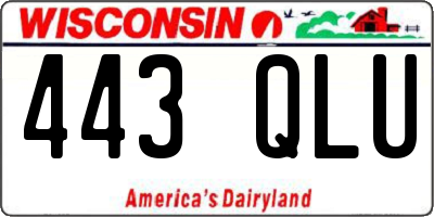 WI license plate 443QLU