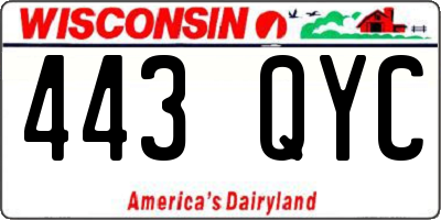 WI license plate 443QYC