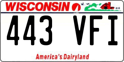 WI license plate 443VFI