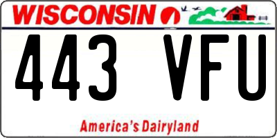 WI license plate 443VFU