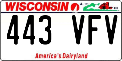 WI license plate 443VFV