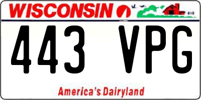 WI license plate 443VPG