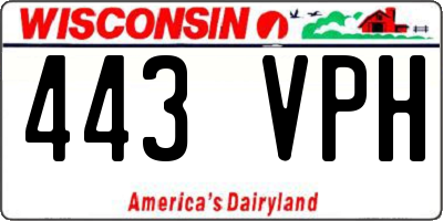 WI license plate 443VPH