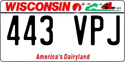 WI license plate 443VPJ
