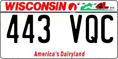 WI license plate 443VQC
