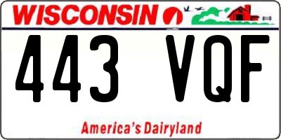 WI license plate 443VQF