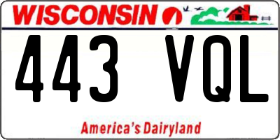 WI license plate 443VQL