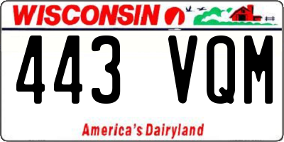 WI license plate 443VQM